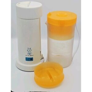 Mr. Coffee The Iced Tea Pot 2 Quart Pitcher Maker Brewer TM1.7 Orange w Instruct